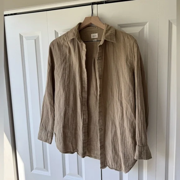 Wilfred Free Sail Shirt | Size S | Taupe Beige | Aritzia - Picture 3 of 8